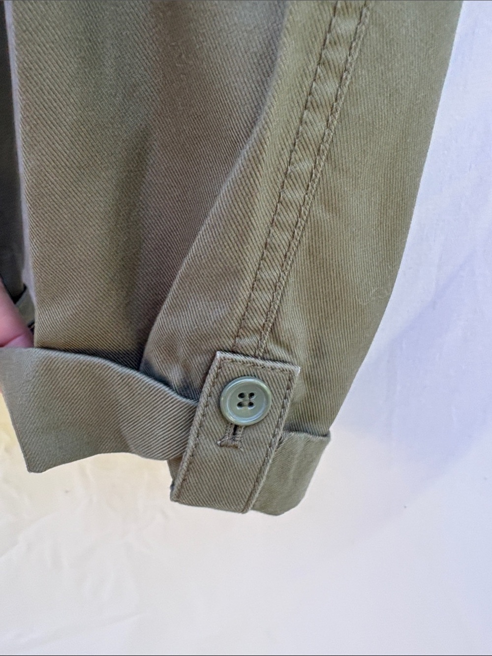 Talbots Olive Pull-On Drawstring Chinos - Picture 7 of 12